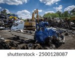 Scrapyard, junkyard, debris, salvage, industrial