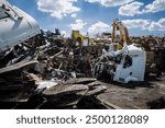 Scrapyard, junkyard, debris, salvage, industrial