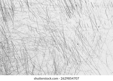 scratch overlay, aged surface texture, gray background, black scratches and noise on white wall