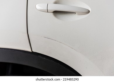 Scratched Car Paint With Door Handle