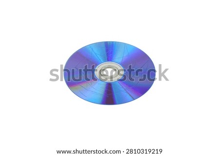 Scratched Compact Disc CD Isolated on White Background – Damaged Optical Storage Media