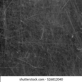 Scratched Glass Surface. Black And White.