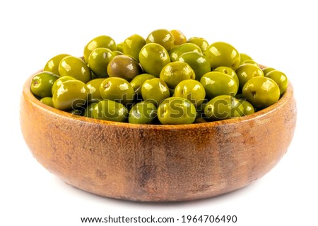 Similar – Image, Stock Photo **Bowl of raw green mung beans with a spoon, dark backdrop**