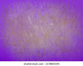 The Scratched Hard Plastic Texture. Rough Hard Scratch Streaks On An Old Dirty Plastic Surface. Texture Of Hard Scratches On A Purple Color Background.