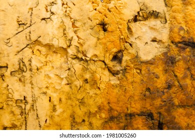 Scratched Mineral Wool Texture, Close-up.