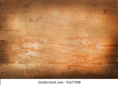 scratched old butcher's board as the background