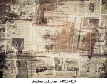 SCRATCHED PAPER TEXTURE, OLD NEWSPAPER BACKGROUND - Shutterstock ID 740129410