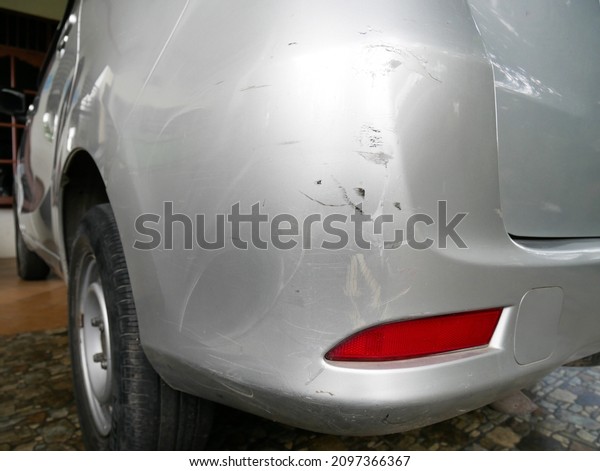 Scratches on the body of the\
car