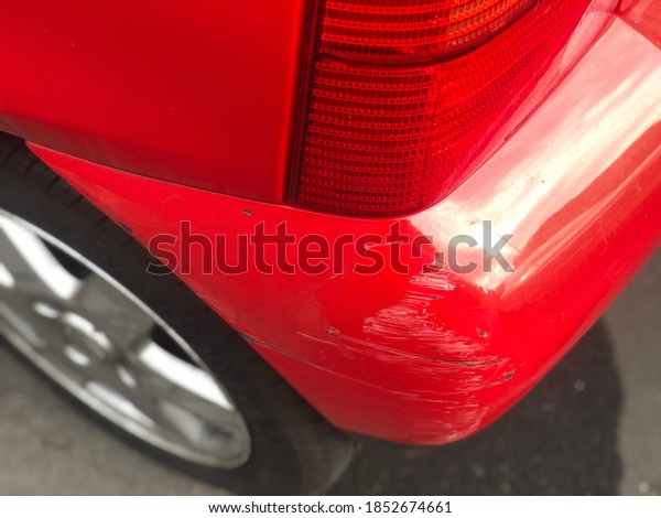Scratches on the car bumper of\
car