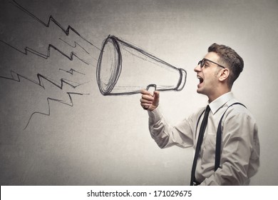 Screaming Businessman - Powered by Shutterstock