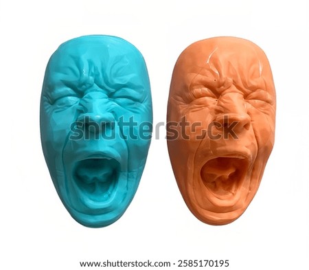 Screaming faces, cry of the soul, expression of emotions, human emotions, Silent Scream, Uncontrollable, the Expression of Inner Turmoil, Anger and Distress, Warped Face, twisted face, Human, Man face