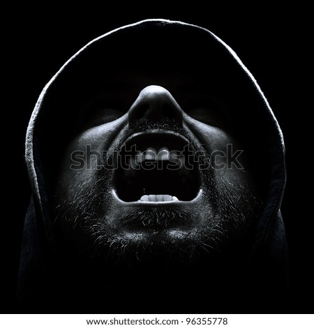 screaming man