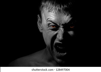 Screaming Man Possessed By Demon