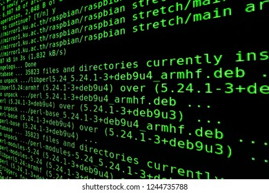 Screen display of computer script coding.