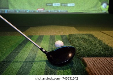 Screen Golf Driving Range And Ball