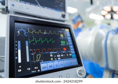 Screen health monitoring equipment. Modern medical computer technologies. - Powered by Shutterstock