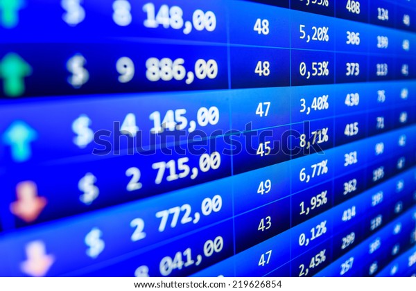 Screen Live Display Price Movement Currency Stock Photo Edit Now - 