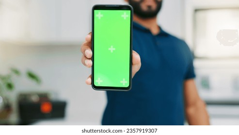 Screen, mockup space or hands with a phone for ecommerce, DIY social media or website network. Search closeup, digital ux or user online shopping advertising services on mobile app green screen or re - Powered by Shutterstock