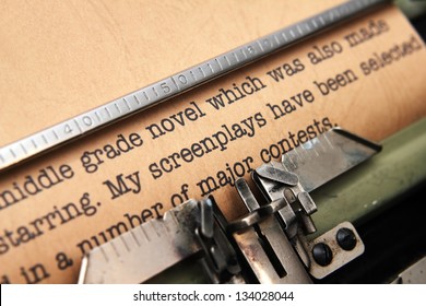 Screenplay And Typewriter