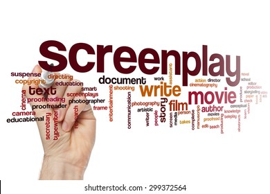 Screenplay Word Cloud Concept