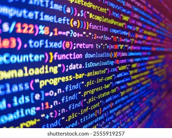Screens with program web code and mouse  monitor background. Online stock exchange application with commodity price information on screen. Demand for experienced programmers. Binary background.