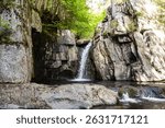 Screw Auger Falls, located at Gulf Hagas gorge in the Katahdin Iron Works Forest in northern Maine.
