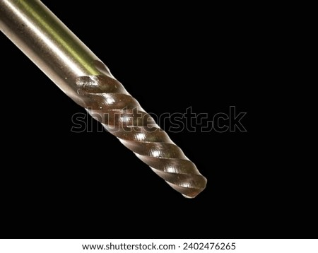 Screw Extractor Set​ isolated​ on black​ background.
