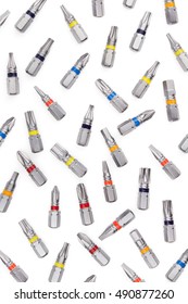 Screwdriver bits isolated 