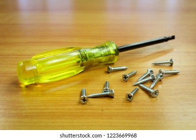 screwdriver and scew