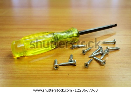 screwdriver and scew