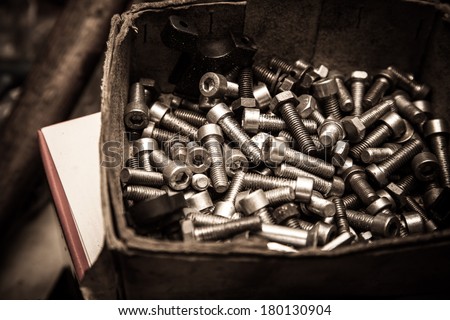 Screws in a workshop