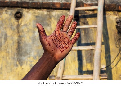 Scribble on palm