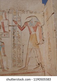 The Scribe God Thot - Temple Of Ramesses II At Abydos Middle Egypt