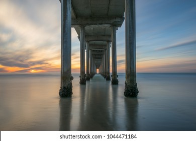 Scripps Pier Sunset at La Jolla in San Diego, California 