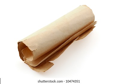 scroll of old paper close up
