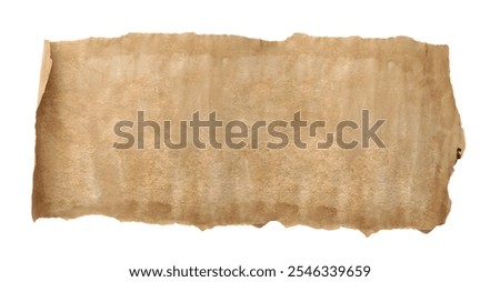 Scroll of old parchment paper isolated on white