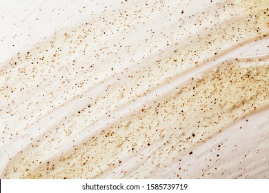 Scrub Smear On White Background. Beauty Concept.