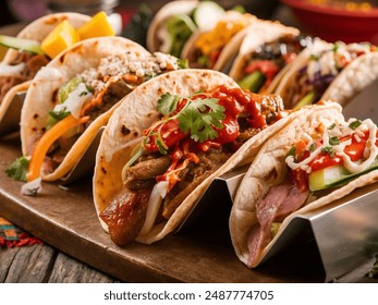 Scrumptious Taco Variety : A Culinary Fiesta of Flavors - Powered by Shutterstock