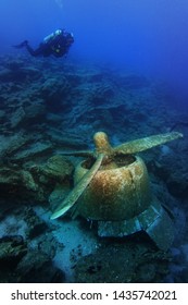 Scuba Diver Search Plane Crash Site Motor Unit