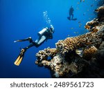 Scuba Diving Dahab. Blue Hole, Dahab, Sinai Peninsula, Egypt.