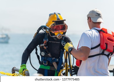 Scuba Diving Traning, Santa Barbara, California, April, 22, 2019