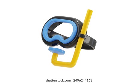 Scuba Mask Diving 3D Illustrations, 3D rendering