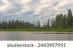 Scudding Stratus Cloud Zooming Across the Sky on Whitefish Lake in Manitoba