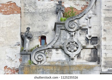 Sculptural composition on the St. Andrew church facade in Lviv, Ukraine - Powered by Shutterstock