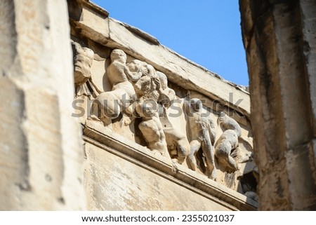 The sculptural metopes made in the Temple of Hephaestus are dedicated to the glorification of the gods. The temple, according to historians, was built in the period 460-420 BC. e.