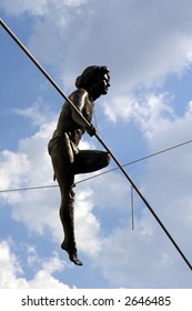 sculpture of acrobat
