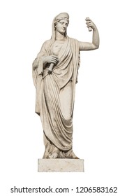sculpture of the ancient Greek god Athena, isolate