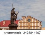 Sculpture of the deer of St. Hubert in Grodno, Belarus.