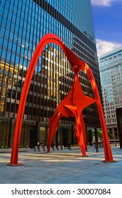 Sculpture Flamingo In Chicago.