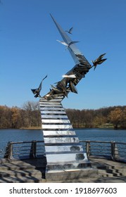 Sculpture With Flying Birds, Minsk, Belarus